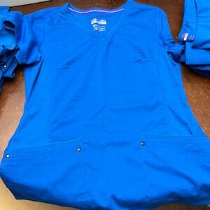 Royal Blue Scrub Top